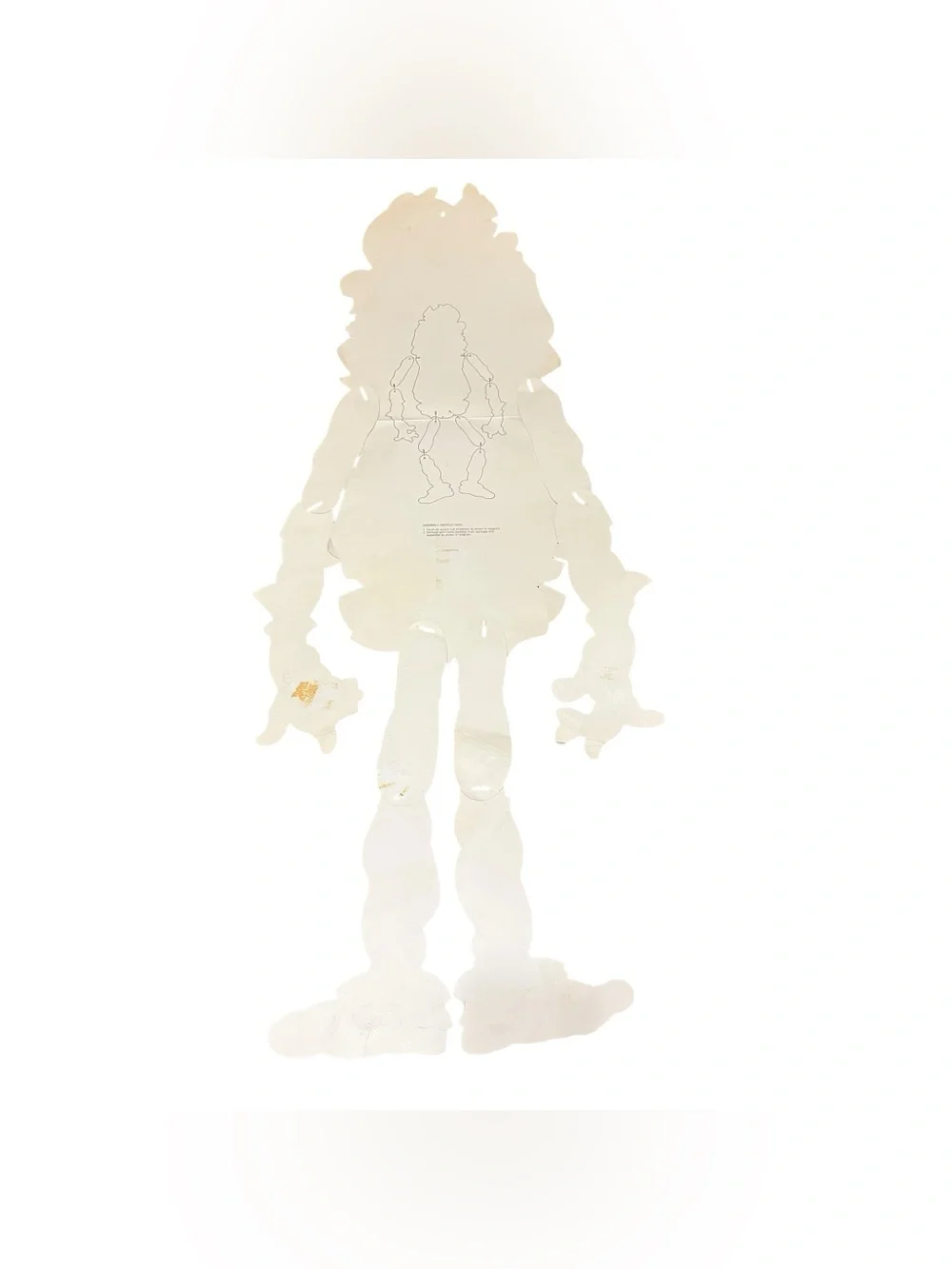 Vintage Halloween 50” Pumpkin Scarecrow Jointed Paper Posable Decoration Diecut